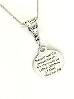 Peacemakers Necklace, Blessed Are The Peacemakers Necklace, Beatitudes Necklace, Police Officer Necklace, Police Officer Peacemaker