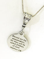 Peacemakers Necklace, Blessed Are The Peacemakers Necklace, Beatitudes Necklace, Police Officer Necklace, Police Officer Peacemaker