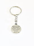 Peacemaker Keychain, Police Office Keychain, Beatitudes Keychain, Blessed Are The Peacemakers, Christian Police Officer Gift, Matthew 5 9