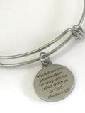 Christian Gift, Police Officer Gift, Blessed Are The Peacemakers Bracelet, Christian Jewelry, Beatitudes Jewelry, Christian Police Officer