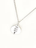 Christian Jewelry, Pray Wait Trust Necklace, Christian Necklace, Scripture Jewelry, Christian Gift, Religious Jewelry, Cross Pendant Gift
