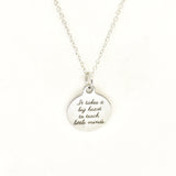 Teacher Gift, Teacher Necklace, Teacher Jewelry, Back To School Gift, It Takes A Big Heart To Teach Little Minds, Back To School Gift