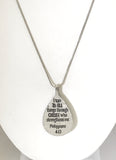 Teardrop Cross Pendant, Teardrop Necklace, Southwestern Style Pendant, Southwestern Necklace, Christian Statement Necklace, Gift For Her