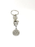 Keychain Gift, If God Is For Us Who Can Be Against Us Keychain, Romans 8 31 Bible Verse Gift, Scripture Keychain Gift, Anti Bullying Gift