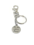 Christian Keychain Gift, His Love Endures Forever, Clip On Keyring, Purse Clip, Purse Charm, Keychain Charm, Bible Verse Charm, Psalm 136