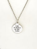 Life Is Better At The Lake Necklace, Life Is Better At The Lake Jewelry, Life Is Better At The Lake Charm, Girlfriend Necklace, Wife Gift