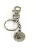 Christian Keychain Gift, Spirit of Power Keychain, 2 Timothy 1 7 Clip On Keyring, Bag Charm, Purse Clip, Keychain Charm, Bible Verse Gifts