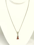 Knock Out ALS Necklace, ALS Jewelry Gift, ALS Awareness Gift, Red Ribbon Necklace, Red Ribbon Supporter, Fundraiser Gift