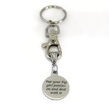 Keychain Gift, Motivating Gift, Put Your Big Girl Panties On And Deal With It, Success Quote, Encouraging Gift, Motivational Quote