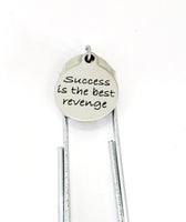 Planner Bookmark, Success Is The Best Revenge Bookmark, Success Quote Bookmark Gift, Planner Accessories, Planner Charm, Motivating Gift