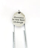 Planner Bookmark, Success Is The Best Revenge Bookmark, Success Quote Bookmark Gift, Planner Accessories, Planner Charm, Motivating Gift