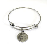 Christian Gift, God Has Redeemed Us Bracelet, Isaiah 43 1 Bible Quote, We Are His, Expanding Charm Bangle Bracelet, Scripture Gift