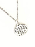 Scripture Jewelry, 23rd Psalm Jewelry, Scripture Necklace, Scripture Charm, I Will Fear No Evil Necklace, Daughter Jewelry Gift