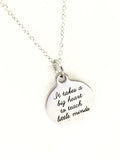 Teacher Gift, Teacher Necklace, Teacher Jewelry, Back To School Gift, It Takes A Big Heart To Teach Little Minds, Back To School Gift
