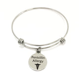 Penicillin Allergy Medical Charm Bracelet, Penicillin Allergy Awareness, Penicillin Allergy Jewelry, Medical Notification, Medical Awareness