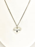 Fibromyalgia  Necklace, Fibromyalgia Medical Necklace, Fibromyalgia  Awareness Engraved Pendant Necklace, Medical ID Jewelry, Caduceus