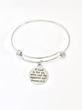 Christian Gift, If God Is For Us Who Can Be Against Us Bracelet, Romans 8 31 Gift, Christian Jewelry, Christian Charm, Bible Verse Gift