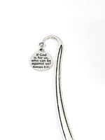 Bible Bookmark, Bible Verse Gift, If God Is For Us Bookmark, Bible Verse Charm Bookmark, Christian Gifts, Christian Bookmark, Romans 8 31