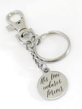 Christian Keychain Gift, His Love Endures Forever, Clip On Keyring, Purse Clip, Purse Charm, Keychain Charm, Bible Verse Charm, Psalm 136