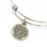 Christian Bracelet, Those Who Hope In The Lord Bracelet, Isaiah 40 31 Bracelet, Christian Gift,  Expanding Bangle Bracelet, Charm Bracelet