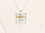 When My Heart Is Overwhelmed Psalms 61:2 Pendant on Silver Chain, Bible Verse Jewelry, Sympathy Gift, Religious Jewelry, Inspire