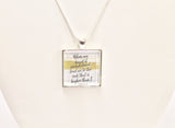 When My Heart Is Overwhelmed Psalms 61:2 Pendant on Silver Chain, Bible Verse Jewelry, Sympathy Gift, Religious Jewelry, Inspire