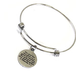 Christian Gift, Spirit Of Power And Not Timidity Bracelet, 2 Timothy 1 7 Success Quote, Motivating Jewelry, Expanding Charm Bangle