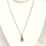 Fight ALS Necklace, Knock Out ALS Necklace, ALS Awareness Gift, Fundraiser Gift, Supporter Gift, Red Ribbon Necklace, Red Ribbon Gift