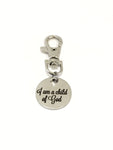 Christian Gift, I Am A Child Of God, Christian Bag Charm Gift, Christian Purse Charm, Baptism Gift, Bag Tag, Not Who You Are, Whose You Are,