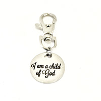 Christian Gift, I Am A Child Of God, Christian Bag Charm Gift, Christian Purse Charm, Baptism Gift, Bag Tag, Not Who You Are, Whose You Are,