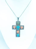 Large Cross Pendant Necklace, Southwestern Style Cross, Christian Cowgirl Style, Statement Necklace, Christian Jewelry Gift, Wife Jewelry