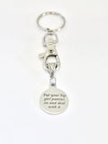Keychain Gift, Motivating Gift, Put Your Big Girl Panties On And Deal With It, Success Quote, Encouraging Gift, Motivational Quote