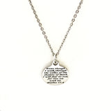 Scripture Jewelry, 23rd Psalm Jewelry, Scripture Necklace, Scripture Charm, I Will Fear No Evil Necklace, Daughter Jewelry Gift