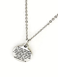 Scripture Jewelry, 23rd Psalm Jewelry, Scripture Necklace, Scripture Charm, I Will Fear No Evil Necklace, Daughter Jewelry Gift