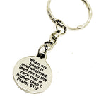 Christian Keychain, When My Heart Is Overwhelmed Keychain, Christian Gift, Keychain Gift, Scripture Keychain, Lead Me To The Rock, Psalm 61