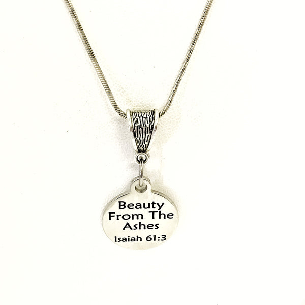Christian Necklace, Beauty From The Ashes Necklace, Christian Gift, Isaiah 61 3 Necklace, Christian Jewelry, Christian Sympathy Gift