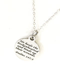 Christian Jewelry, He Heals The Brokenhearted Necklace, Psalms 147 3 Scripture Jewelry, Christian Sympathy Gift, Bible Verse Jewelry