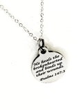 Christian Jewelry, He Heals The Brokenhearted Necklace, Psalms 147 3 Scripture Jewelry, Christian Sympathy Gift, Bible Verse Jewelry