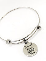 Beautiful Minds Inspire Others Bracelet, Teacher Gift, Mentor Gift, Mentor Bracelet, Inspiring Gift, Boss Gift, Stacking Charm Bracelet