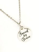 Saved By Grace Necklace, Christian Gift, Christian Necklace, Saved By Grace Jewelry, Ephesians 2 8 Necklace, Saved By Grace Baptism Gift