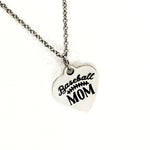 Baseball Mom Necklace, Baseball Mom Jewelry, Baseball Mom Gift, Necklace Gift For Mom, Stainless Steel Necklace, Baseball Mama, Mom Squad