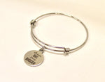 Dream Big Pray Bigger Expanding Bangle Charm Bracelet, Graduation Gift for Her, Jewelry Gift For Graduate, Daughter Gift Bracelet, Motivate