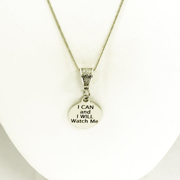 Motivation Gift, I Can And I Will Watch Me Necklace, Daughter Motivation Gift, Motivation Jewelry Necklace, Direct Sales Team, Downline Gift