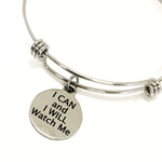 Motivating Gift, I Can And I Will Watch Me Bracelet, Daughter Gift, Motivating Quote, Motivating Success, Entrepreneur Gift, Boss Woman Gift