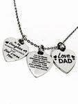 Daughter Necklace, Daughter Gift From Dad, Braver Stronger Smarter Loved Necklace, Dad Loves You Necklace, Daughter Jewelry