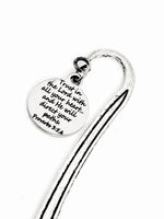 Christian Bookmark, Trust In The Lord With All Your Heart Bookmark, Christian Gift, Christian Charm, Religious Bookmark, Scripture Gift