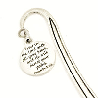 Christian Bookmark, Trust In The Lord With All Your Heart Bookmark, Christian Gift, Christian Charm, Religious Bookmark, Scripture Gift