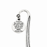 Christian Bookmark, Trust In The Lord With All Your Heart Bookmark, Christian Gift, Christian Charm, Religious Bookmark, Scripture Gift