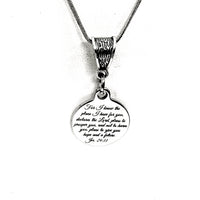 Scripture Necklace, For I Know The Plans I Have For You Necklace, Scripture Gift, Scripture Charm, Jeremiah 29 11 Necklace, Bible Verse Gift
