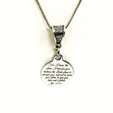 Scripture Necklace, For I Know The Plans I Have For You Necklace, Scripture Gift, Scripture Charm, Jeremiah 29 11 Necklace, Bible Verse Gift
